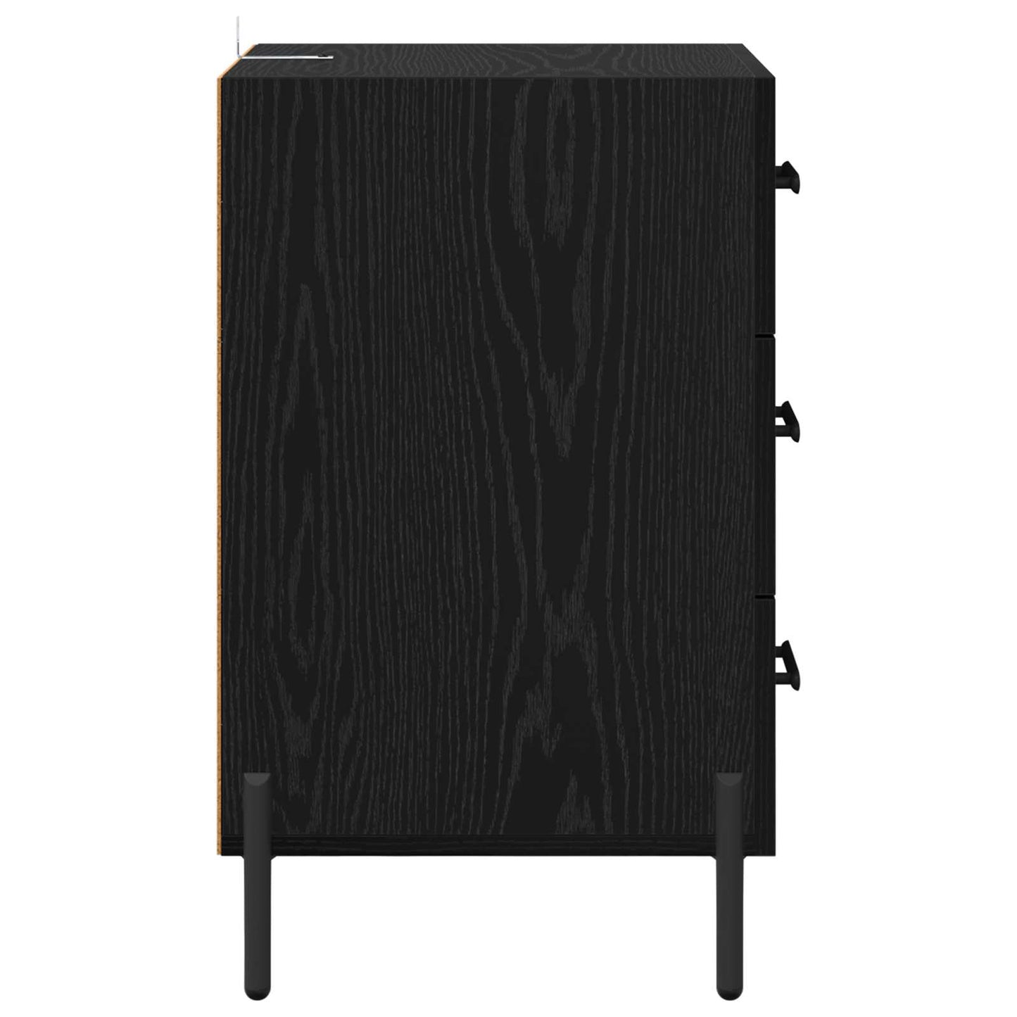 Bedside Cabinet Black Oak 40 x 40 x 66 cm Engineered Wood
