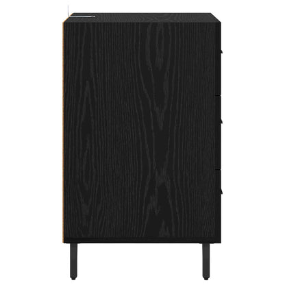 Bedside Cabinet Black Oak 40 x 40 x 66 cm Engineered Wood