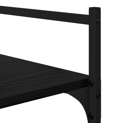 Bookcase Black Oak 56 x 32 x 174 cm Engineered Wood
