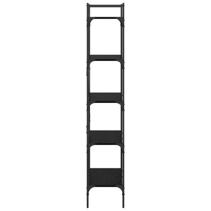 Bookcase Black Oak 56 x 32 x 174 cm Engineered Wood