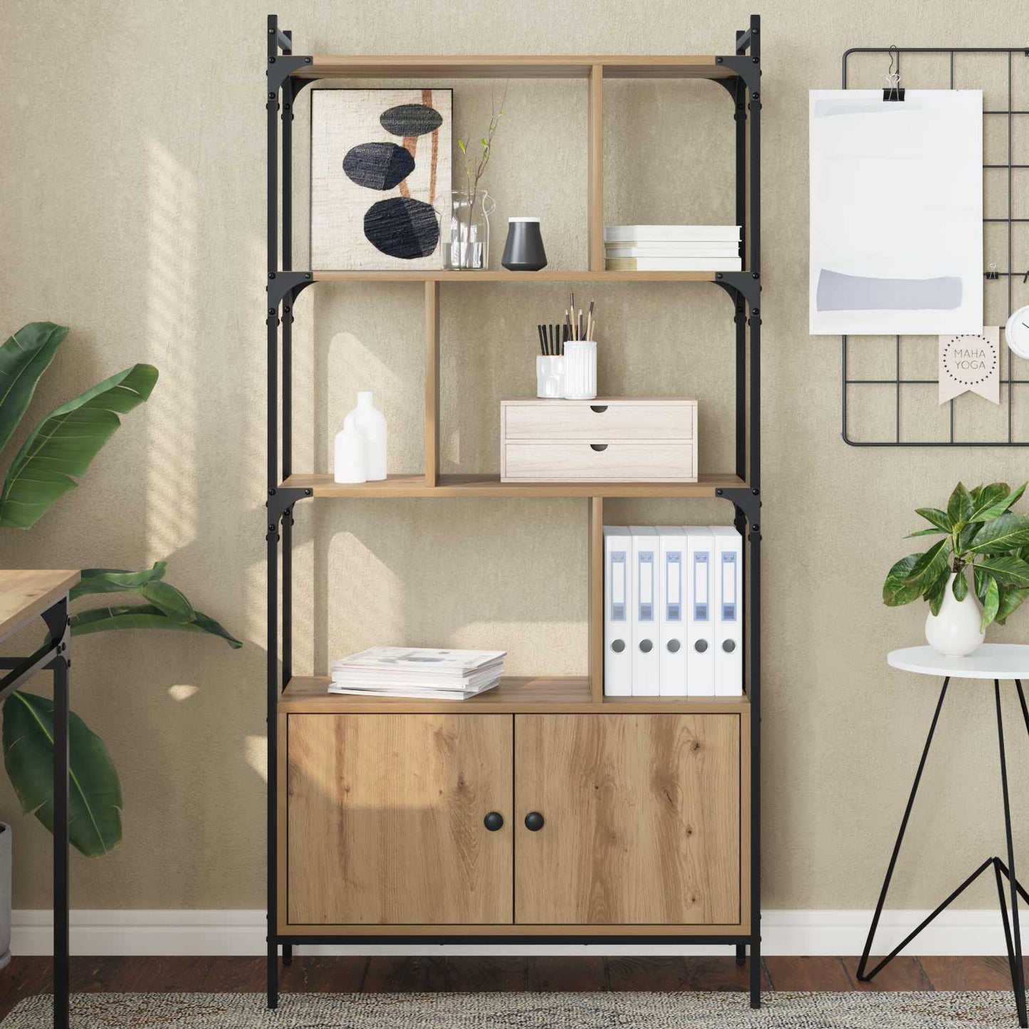 Bookcase 6-Tier 76.5 x 30 x 154.5 cm Engineered Wood