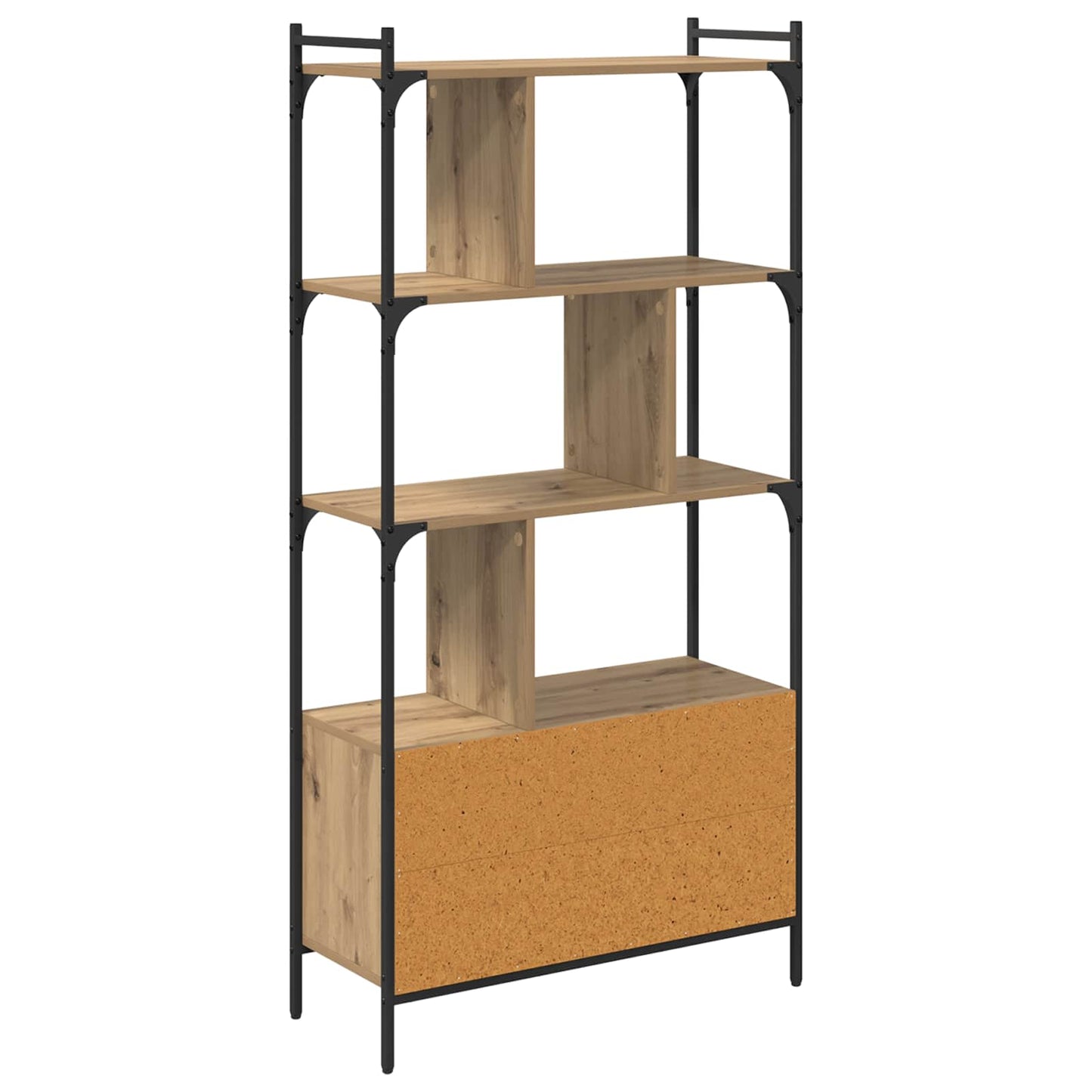 Bookcase 6-Tier 76.5 x 30 x 154.5 cm Engineered Wood