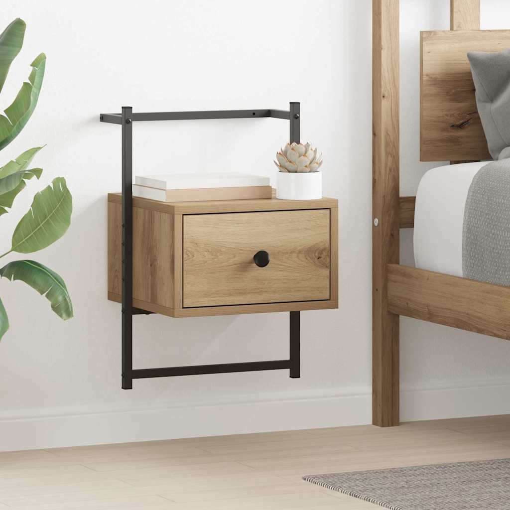 Bedside Cabinet with Drawer 2 pcs Artisan Oak 35 x 30 x 51 cm