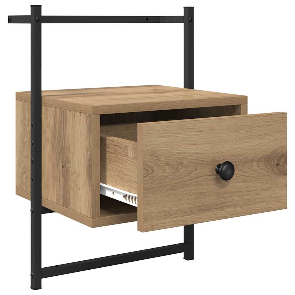 Bedside Cabinet with Drawer 2 pcs Artisan Oak 35 x 30 x 51 cm