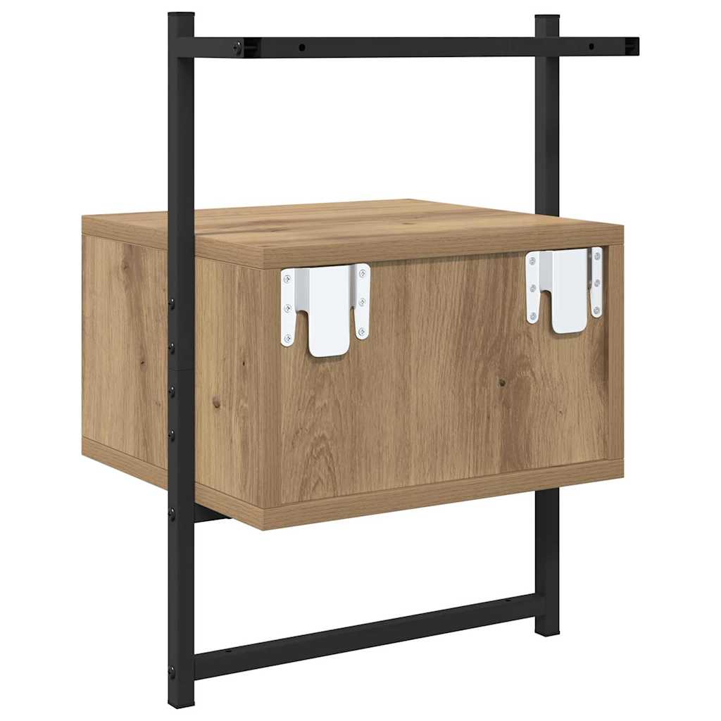 Bedside Cabinet with Drawer 2 pcs Artisan Oak 35 x 30 x 51 cm