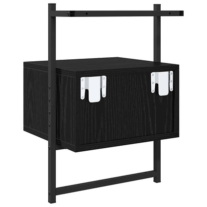 Bedside Cabinet Black Oak 35 x 30 x 51 cm Engineered Wood