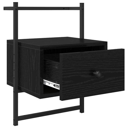 Bedside Cabinet 2 pcs Black Oak 35 x 30 x 51 cm Engineered Wood