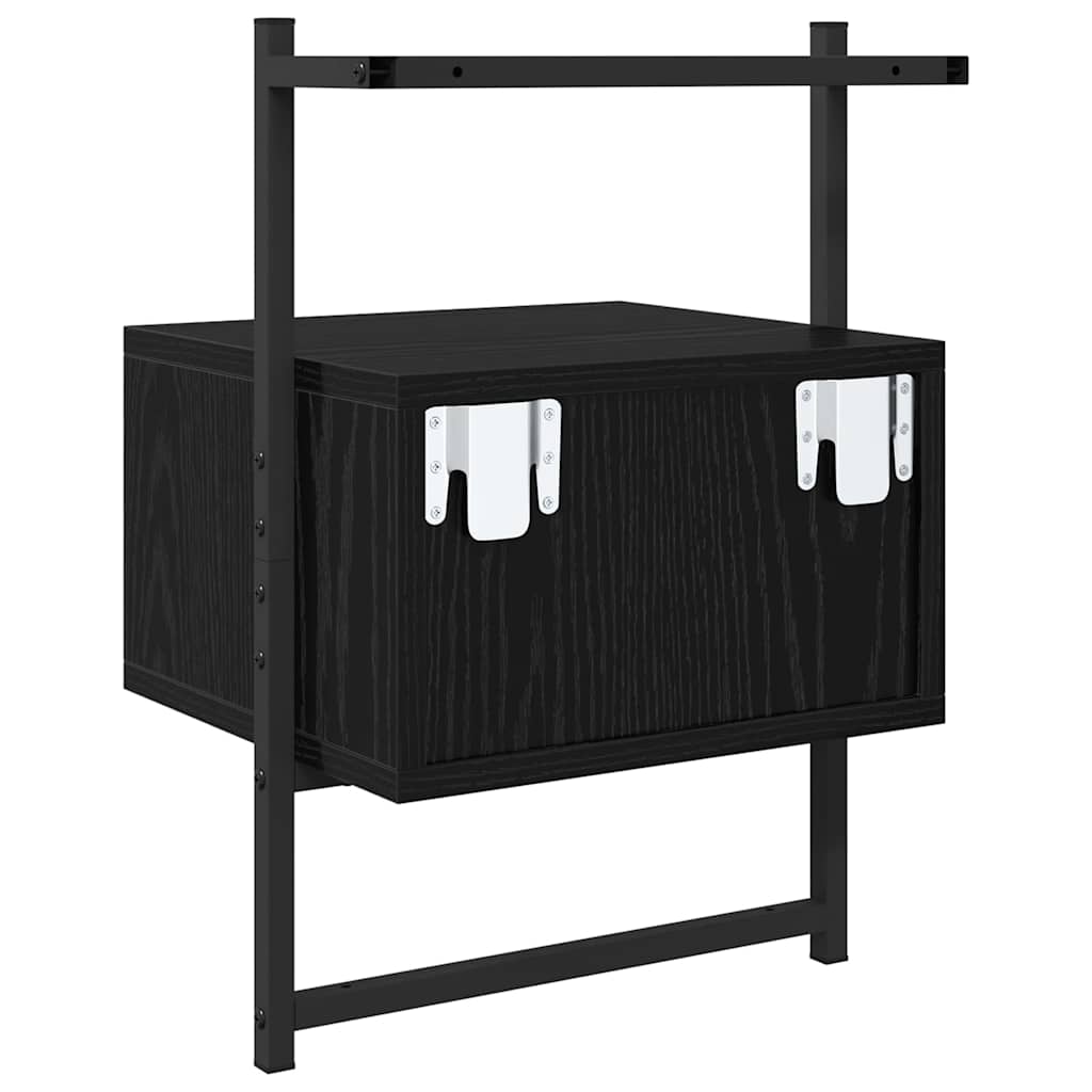 Bedside Cabinet 2 pcs Black Oak 35 x 30 x 51 cm Engineered Wood