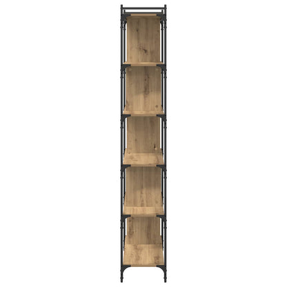 Bookcase 5-Tier 76 x 32 x 192 cm Engineered wood Artisan oak