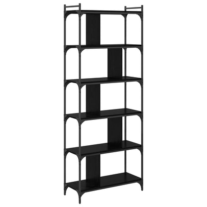 Bookcase Black oak 76 x 32 x 192 cm Engineered wood