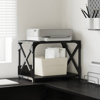 Printer Stand Black Oak 44 x 26 x 31.5 cm Engineered Wood