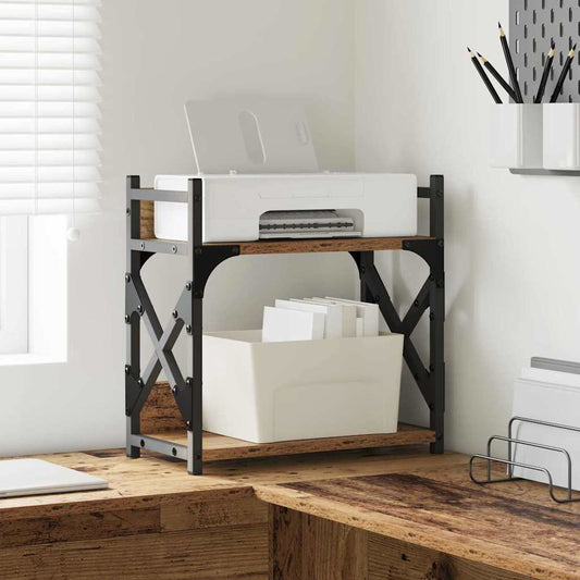 Printer Stand Old Wood 40 x 20 x 40 cm Engineered Wood