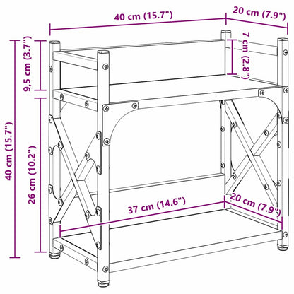 Printer Stand Artisan Oak 40 x 20 x 40 cm Engineered Wood