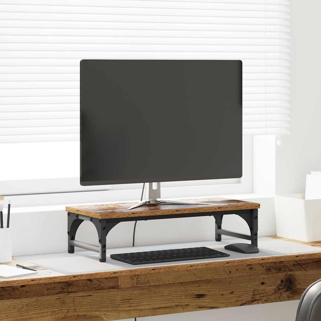 Monitor Stand Old Wood 55 x 23 x 14 cm Engineered Wood