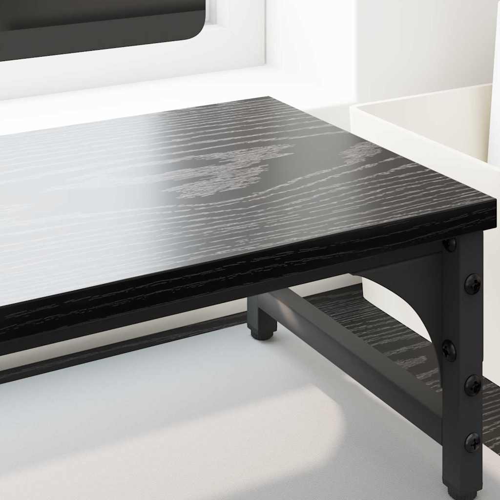 Monitor Stand Black Oak 85 x 23 x 15.5 cm Engineered Wood