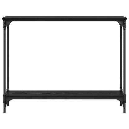 Console Table Black Oak 100 x 22.5 x 75 cm Engineered Wood