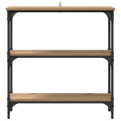 Console Table with Shelf Artisan oak 75 x 22.5 x 75 cm