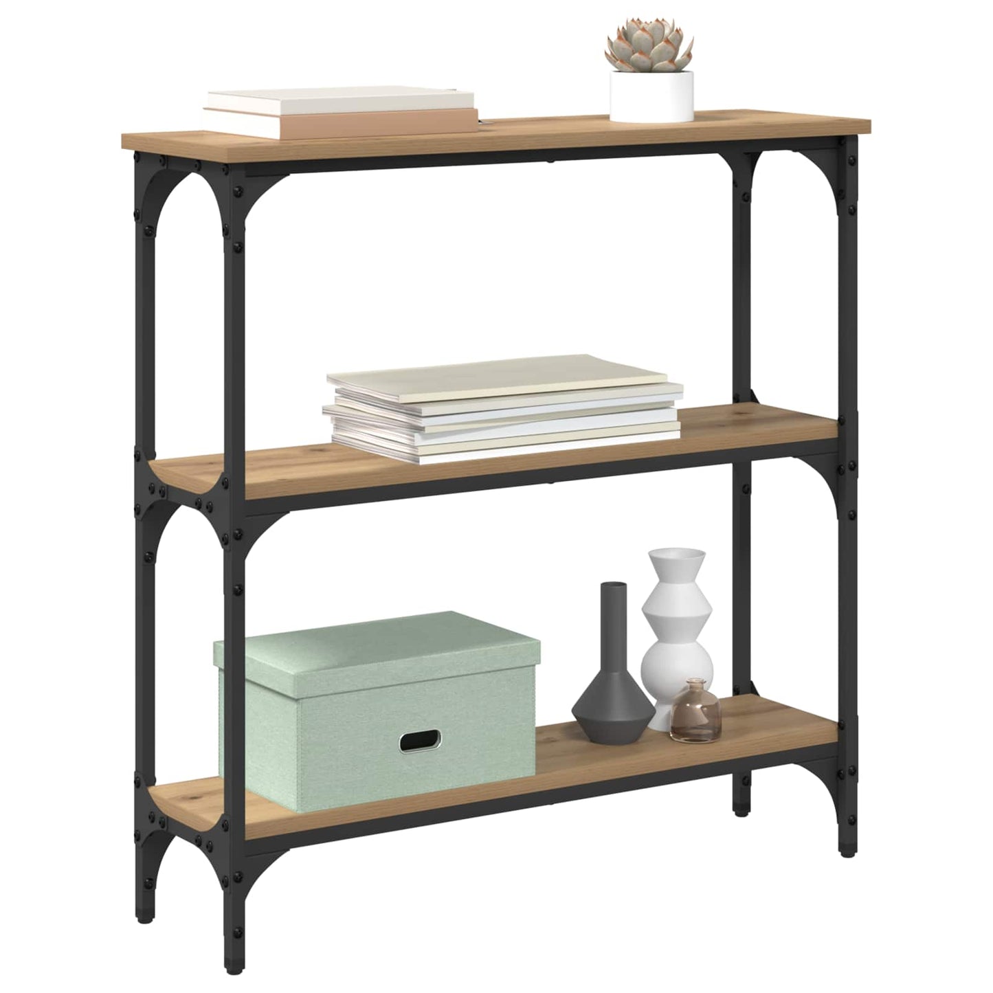 Console Table Artisan Oak 75 x 22.5 x 75 cm Engineered Wood
