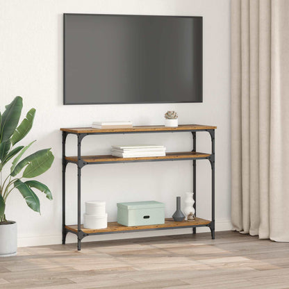 Console Table Old Wood 100 x 29 x 75 cm Engineered Wood