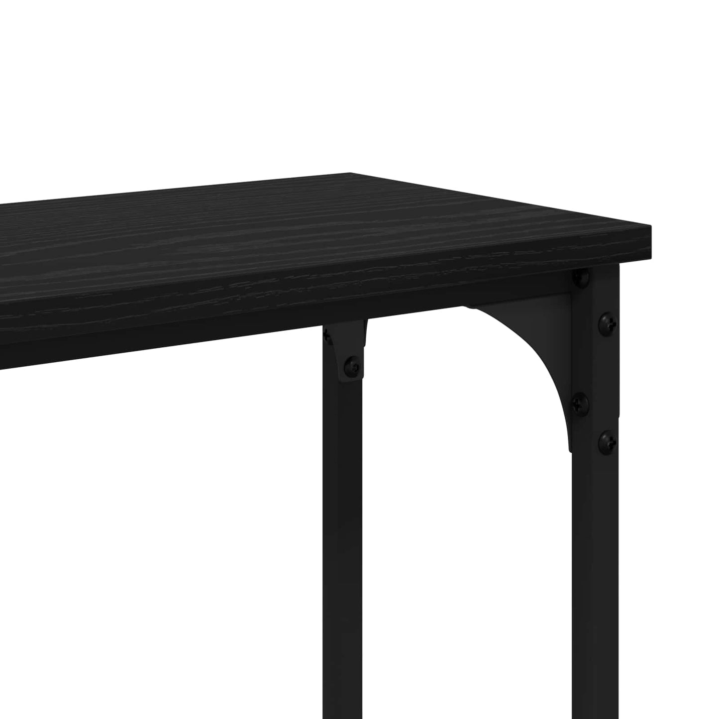 ConsoleTable Black Oak 146 x 22.5 x 75 cm Engineered Wood
