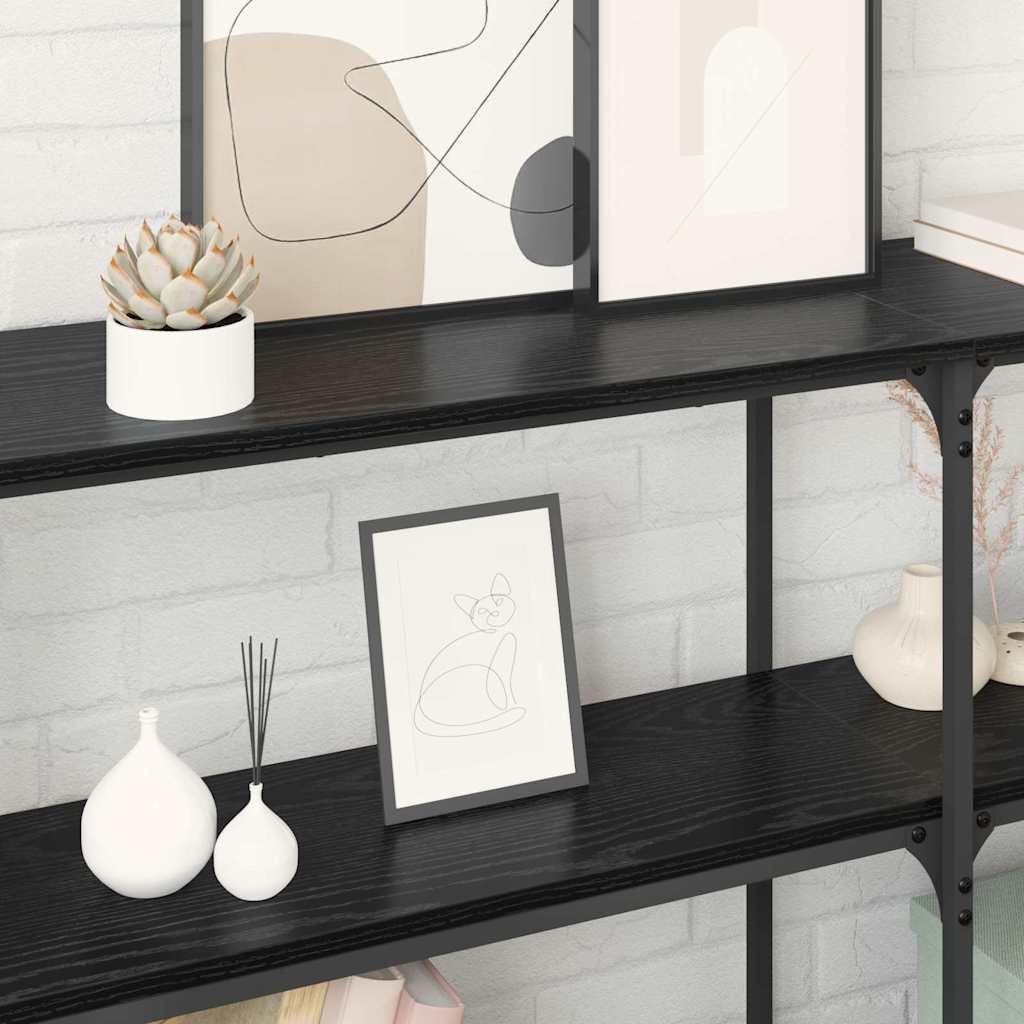 Console Table Black Oak 150 x 29 x 75 cm