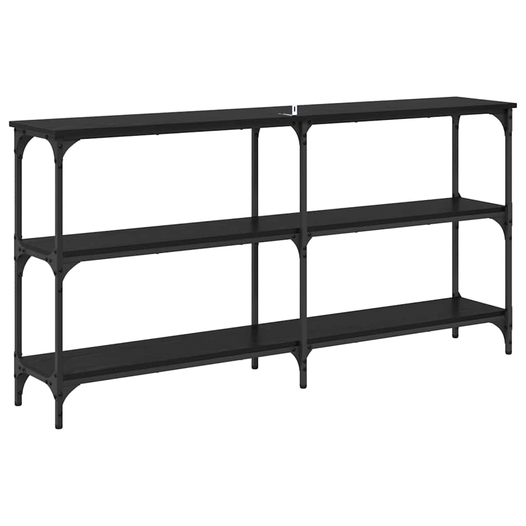 Console Table Black Oak 150 x 29 x 75 cm
