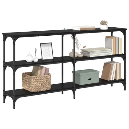 Console Table Black Oak 150 x 29 x 75 cm
