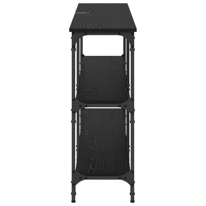 Console Table Black Oak 150 x 29 x 75 cm