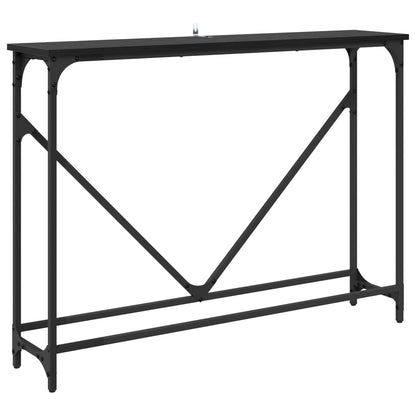 Console Table Manual Black Oak 102 x 23 x 75 cm Engineered Wood