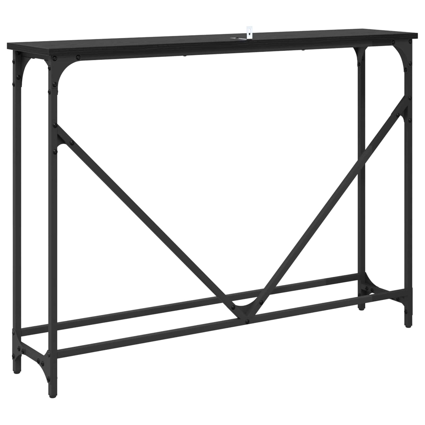 Console Table Manual Black Oak 102 x 23 x 75 cm Engineered Wood