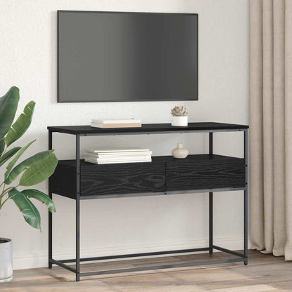 Console Table Black Oak 100 x 40 x 75 cm Engineered Wood