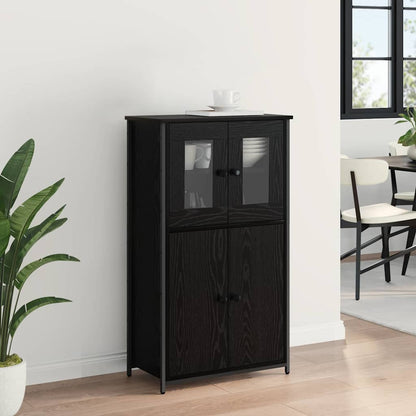 Highboard Black Oak 62 x 32 x 106.5 cm Engineered Wood