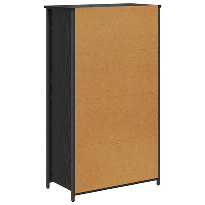 Highboard Black Oak 62 x 32 x 106.5 cm Engineered Wood