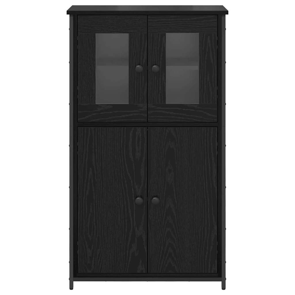 Highboard Black Oak 62 x 32 x 106.5 cm Engineered Wood
