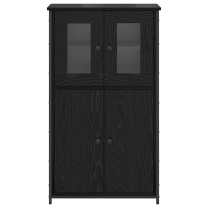 Highboard Black Oak 62 x 32 x 106.5 cm Engineered Wood