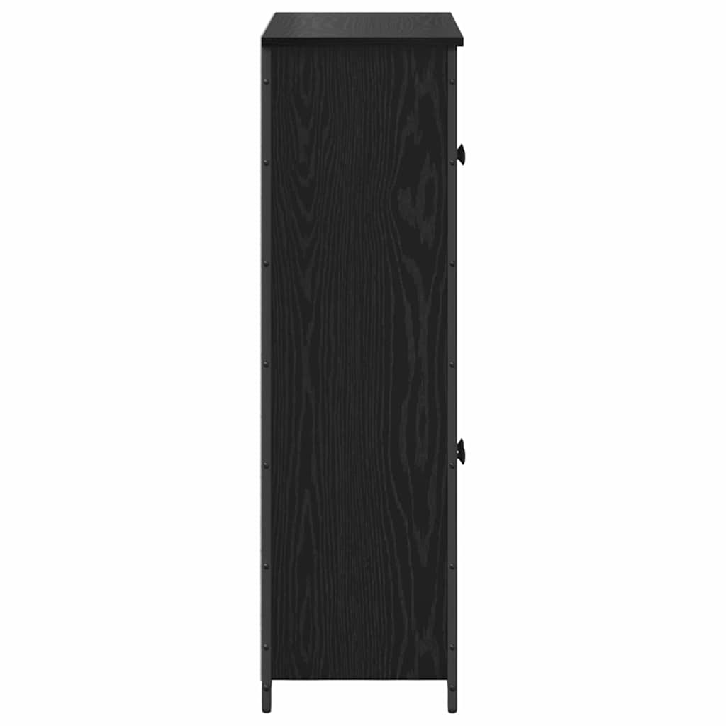 Highboard Black Oak 62 x 32 x 106.5 cm Engineered Wood