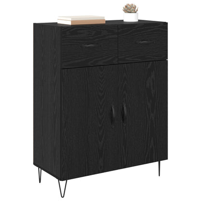Sideboard Black Oak 69.5 x 34 x 90 cm Engineered Wood