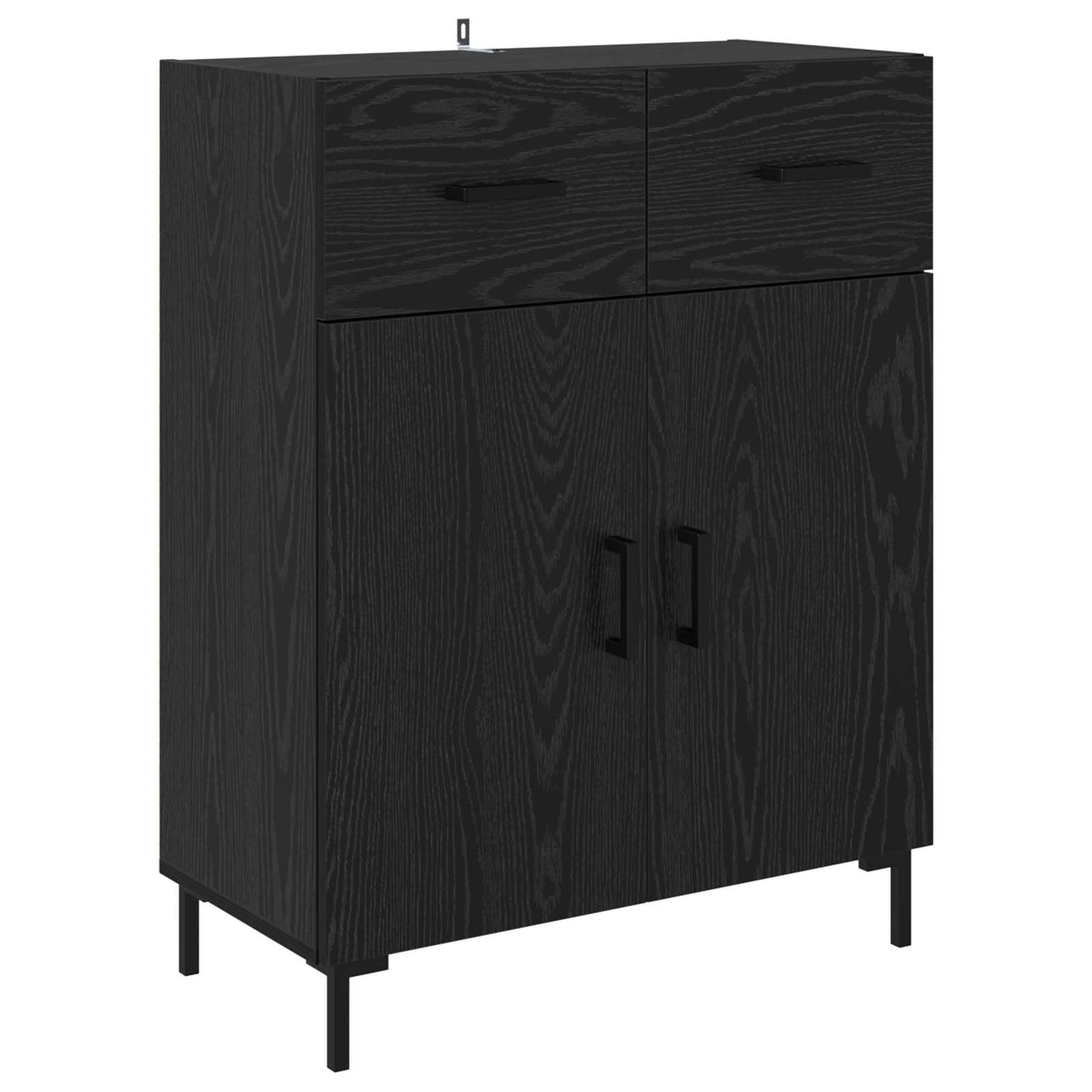 Sideboard Black Oak 69.5 x 34 x 90 cm Engineered Wood