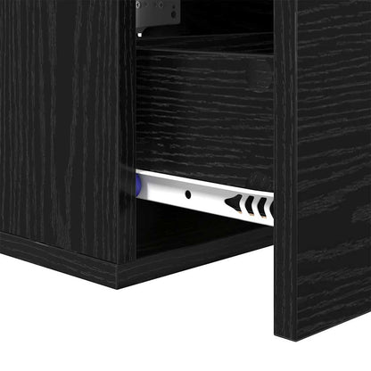 Bedside Cabinet 2 pcs Black oak 35 x 35 x 20 cm Engineered wood