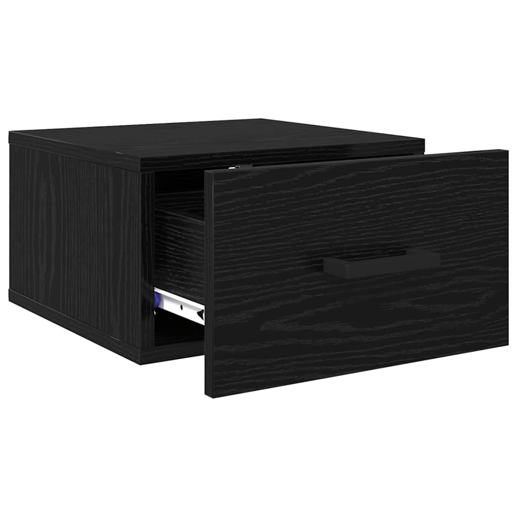 Bedside Cabinet 2 pcs Black oak 35 x 35 x 20 cm Engineered wood