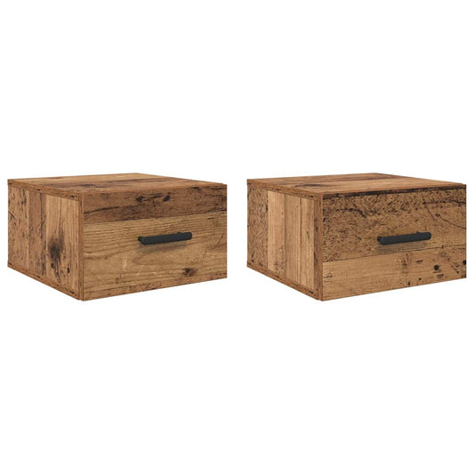 Bedside Cabinet 2 pcs 35 x 35 x 20 cm Engineered Wood Old Wood