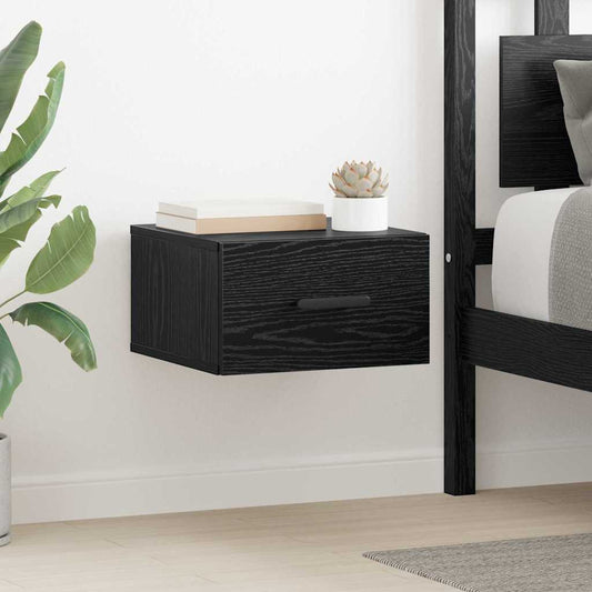 Bedside Cabinet 35 x 35 x 20 cm Engineered Wood Black Oak