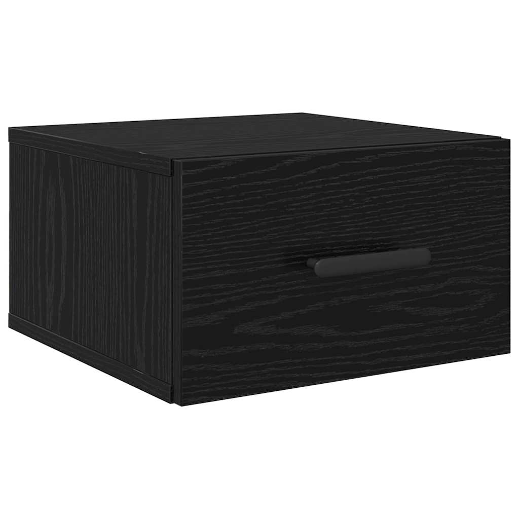 Bedside Cabinet Black Oak 35 x 35 x 20 cm Engineered Wood