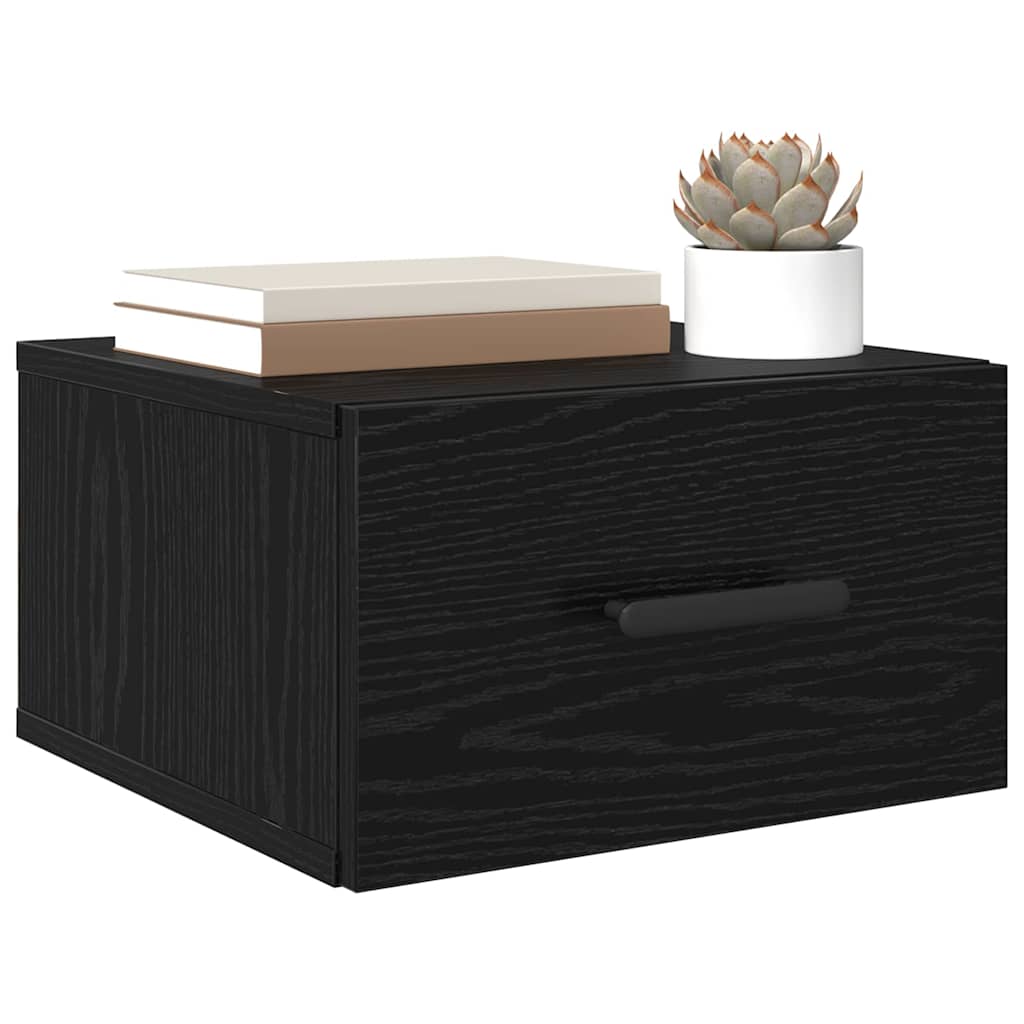 Bedside Cabinet 2 pcs Black Oak 35 x 35 x 20 cm Engineered Wood