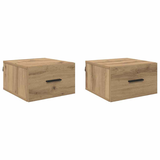 Bedside Cabinet 2 pcs Artisan oak 35 x 35 x 20 cm
