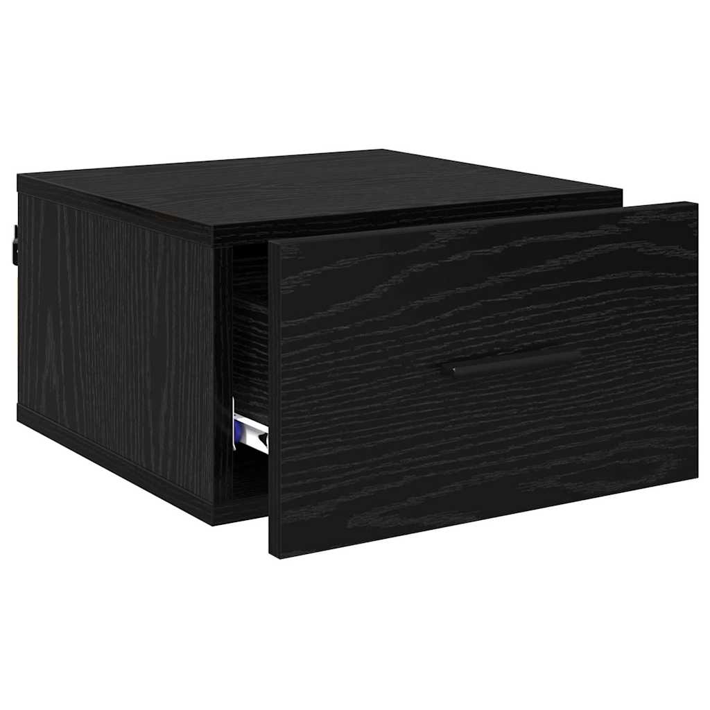 Bedside Cabinet 2 pcs Black oak 35 x 35 x 20 cm Engineered wood