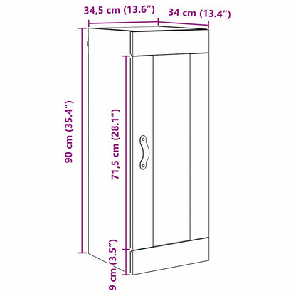 Wall Mounted Cabinet Artisan Oak 34.5 x 34 x 90 cm