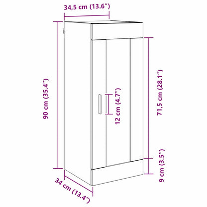 Wall Mounted Cabinet Artisan Oak 34.5 x 34 x 90 cm