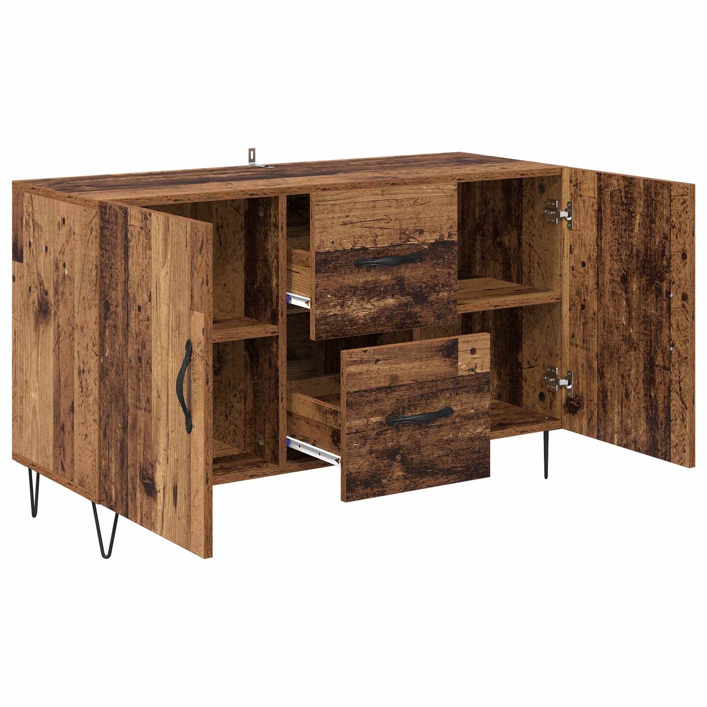 Sideboard with Drawer Old Wood 100 x 36 x 60 cm Engineered Wood