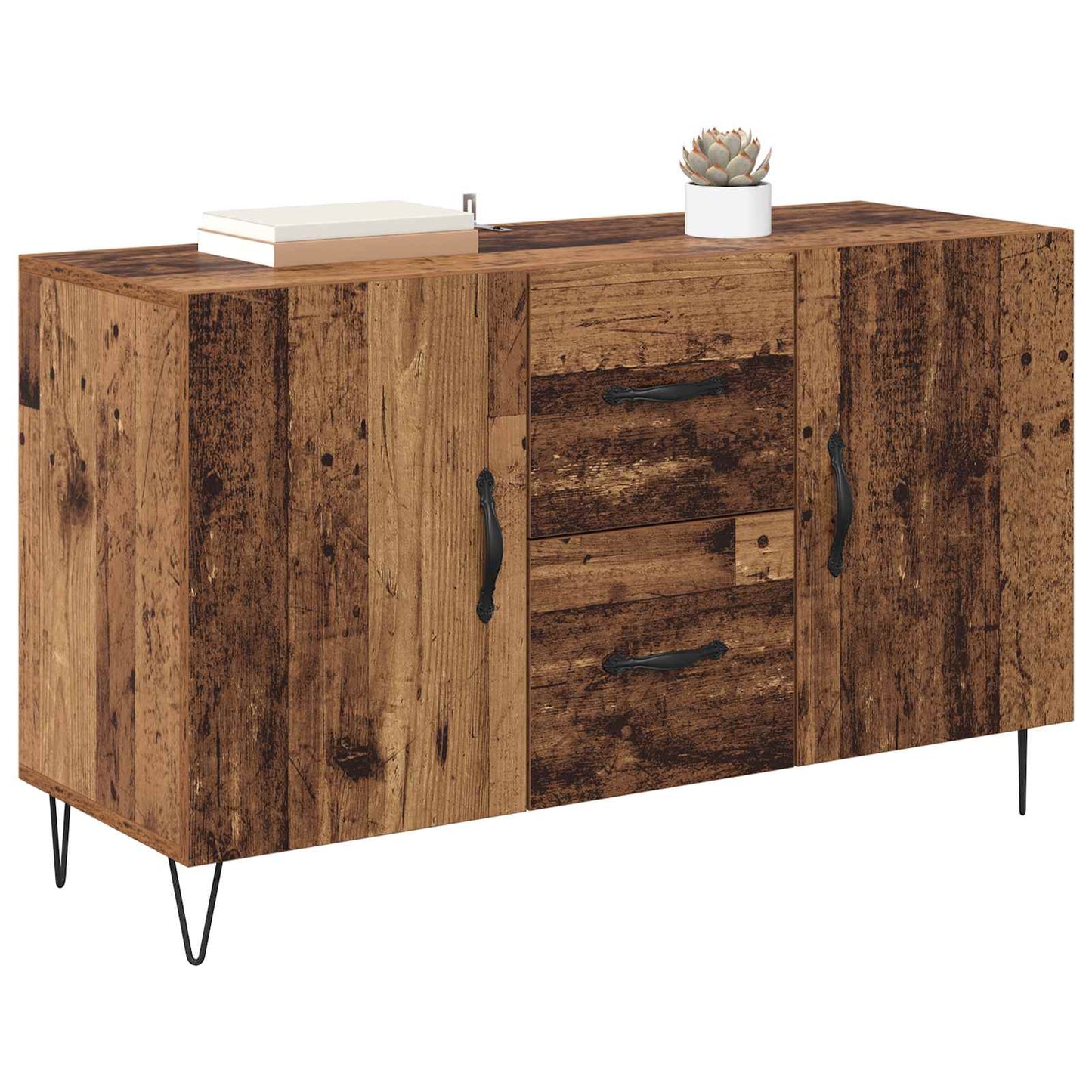 Sideboard with Drawer Old Wood 100 x 36 x 60 cm Engineered Wood